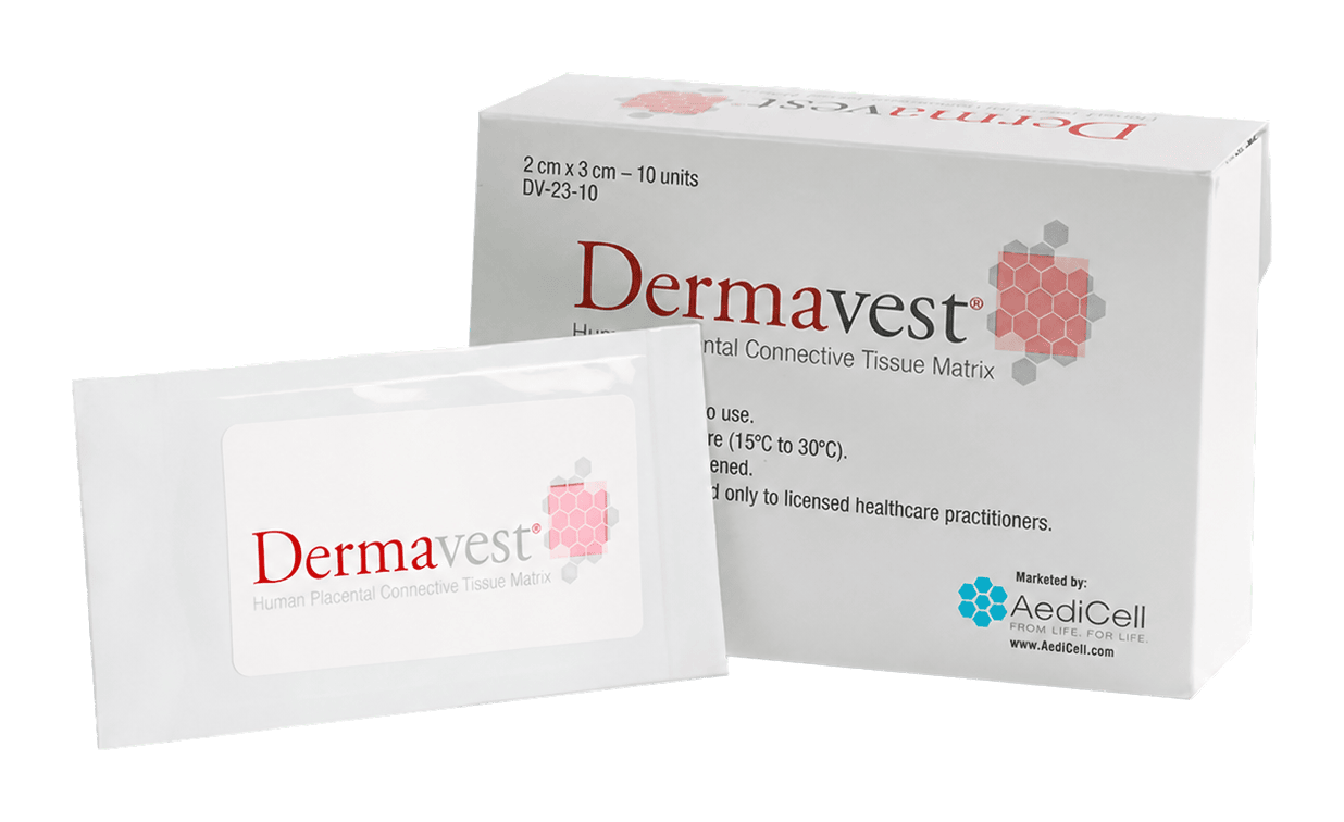 Dermavest® box and sterile pouch